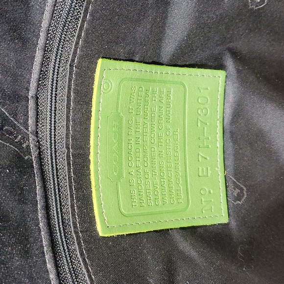 🌿🍀🍃 EXTREMELY RARE Vintage Coach shoulder Tote 7301💚 - Picture 11 of 12